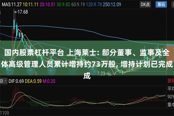 国内股票杠杆平台 上海莱士: 部分董事、监事及全体高级管理人员累计增持约73万股, 增持计划已完成