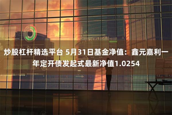 炒股杠杆精选平台 5月31日基金净值：鑫元嘉利一年定开债发起式最新净值1.0254