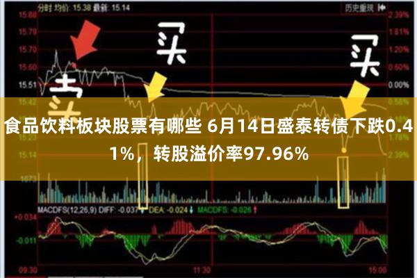 食品饮料板块股票有哪些 6月14日盛泰转债下跌0.41%，转股溢价率97.96%