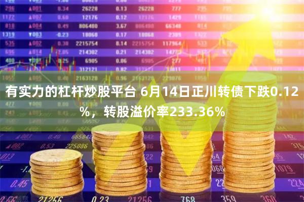 有实力的杠杆炒股平台 6月14日正川转债下跌0.12%，转股溢价率233.36%