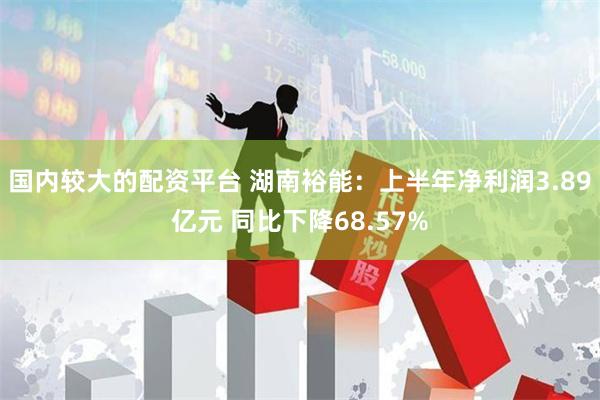 国内较大的配资平台 湖南裕能：上半年净利润3.89亿元 同比下降68.57%